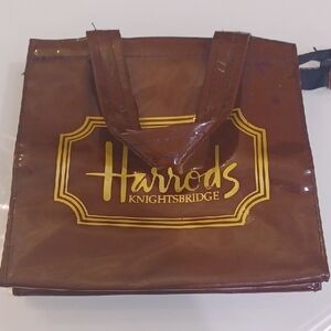 Harrods Brown Patent Bag